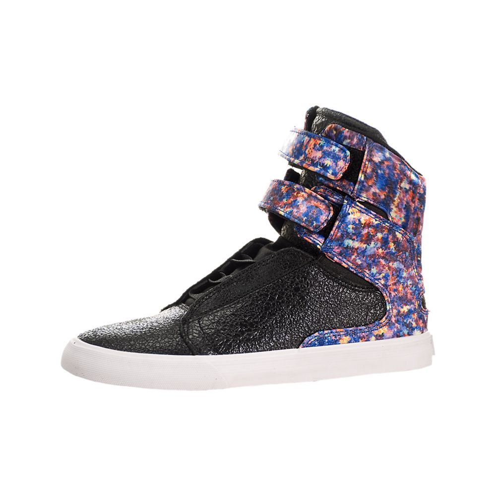 Baskets Montantes Supra Society II Noir Multicolore Black/Floral-White Femme | SNX-81921904